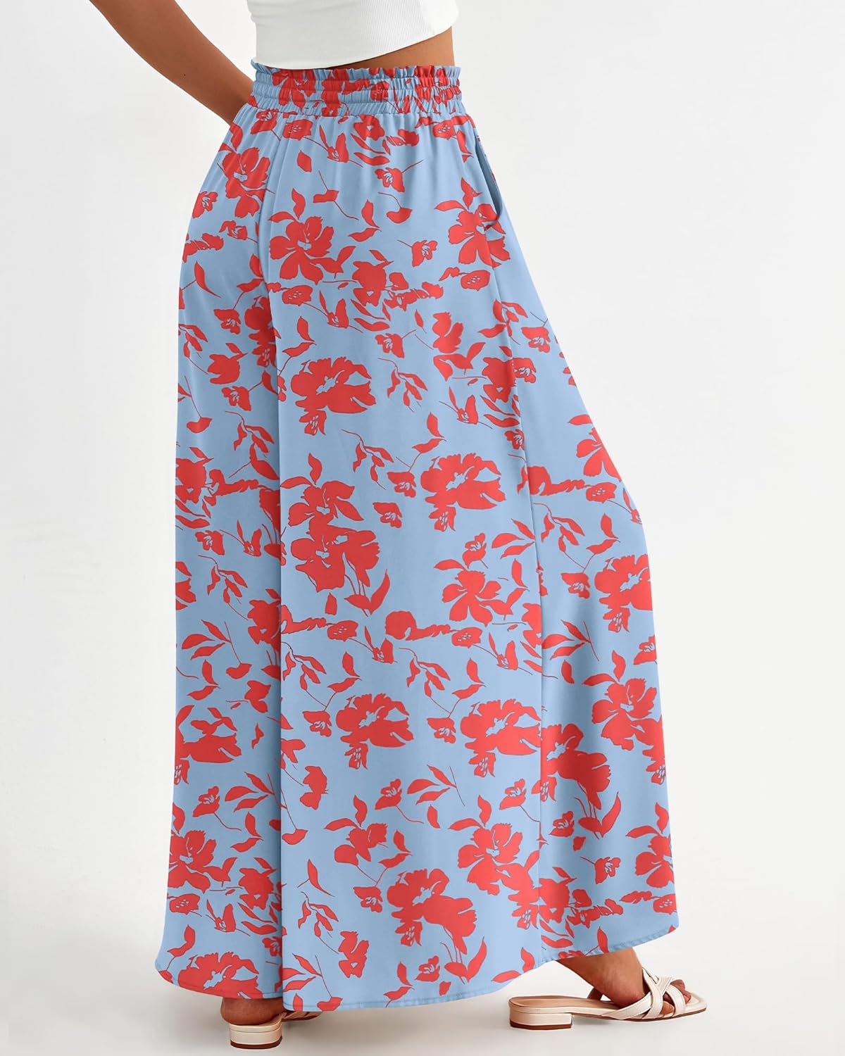 BTFBM Women Casual High Waist Wide Leg Pants 2026 Spring Summer Long Palazzo Pants Pocket Lounge Beach Vacation Clothes - Image 4