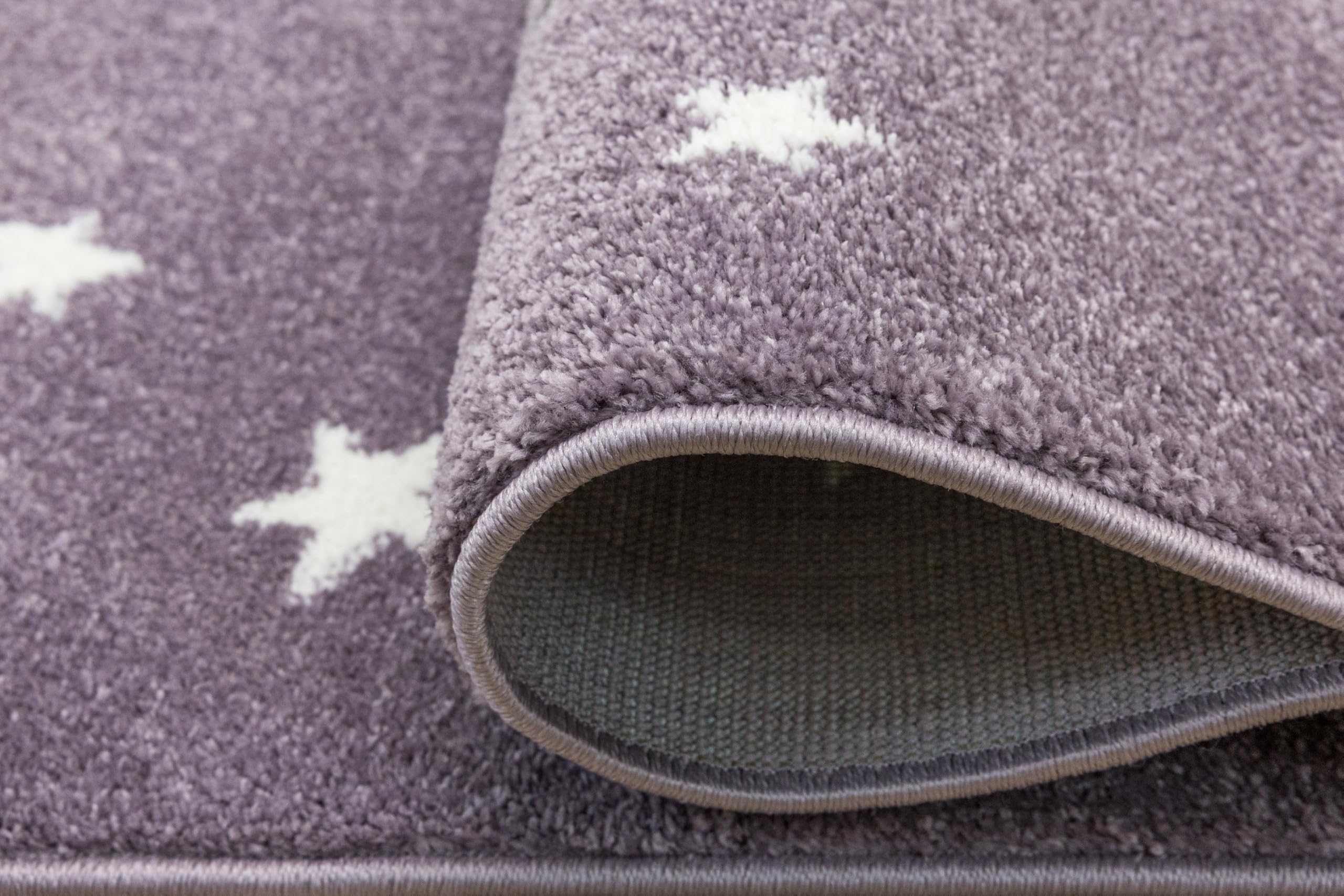 Lima Kinderteppich Hase Lila 140x190 cm Kinderzimmer Teppich, Spielteppich Kinder, Babyzimmer Tepich, Teppich Schlafzimmer,Teppiche Gegend, Kids Carpet,Kurzflorteppiche für Mädchen, Jungen