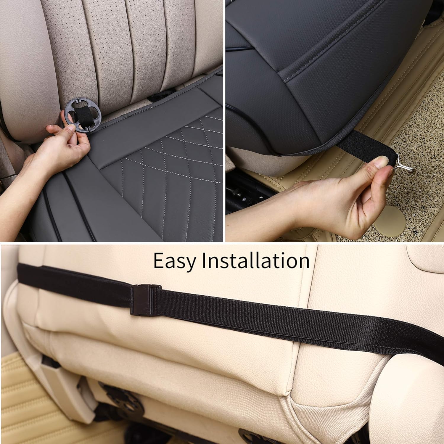 kingphenix Car Seat Cover: Easy to Install, Fits Most Cars, Vans, Trucks, and SUVs – Gray