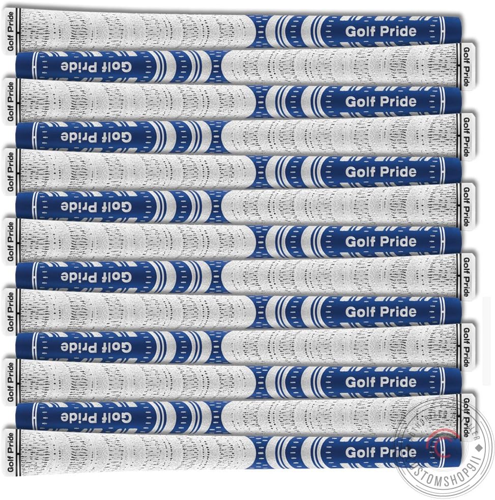 13 Piece Set - Golf Pride - New Decade Multi-Compound WhiteOut Grips Blue