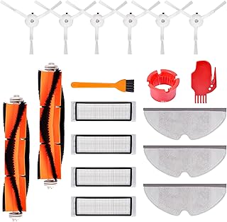 KEEPOW 18 Pack Replacement Parts Compatible for Roborock S5 Max S6 MaxV S6 Pure S6 E5 E4 S5 E35 E25 E20 S50 S51 Robotic Vacuum