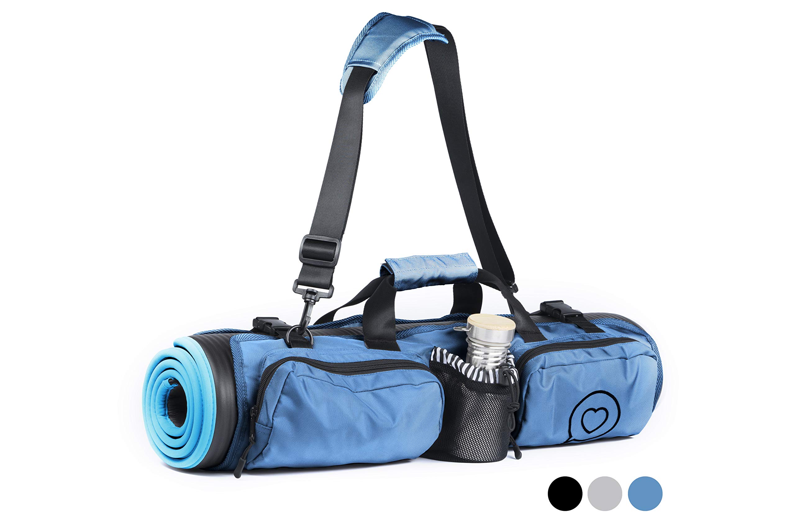Roo Betty 'Orla' Yoga Mat Roll Bag - Pilates Mat Bag - Gym Mat Carrier - Yoga Bag - Fits All Mats
