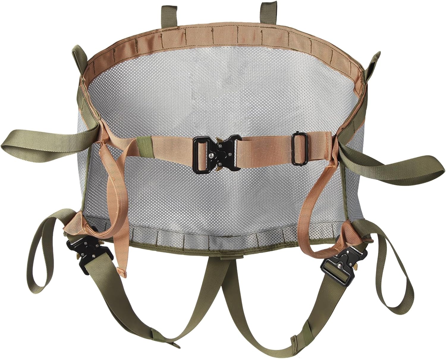 Tree Saddle for Saddle Hunting, Ultralight 2.2 lb Breathable Mesh, Adjustable Waist & Leg Straps, Up to 300 lb Capacity, Bridge Rope & Dump Pouch Included, Tree Stand Accessories Contained