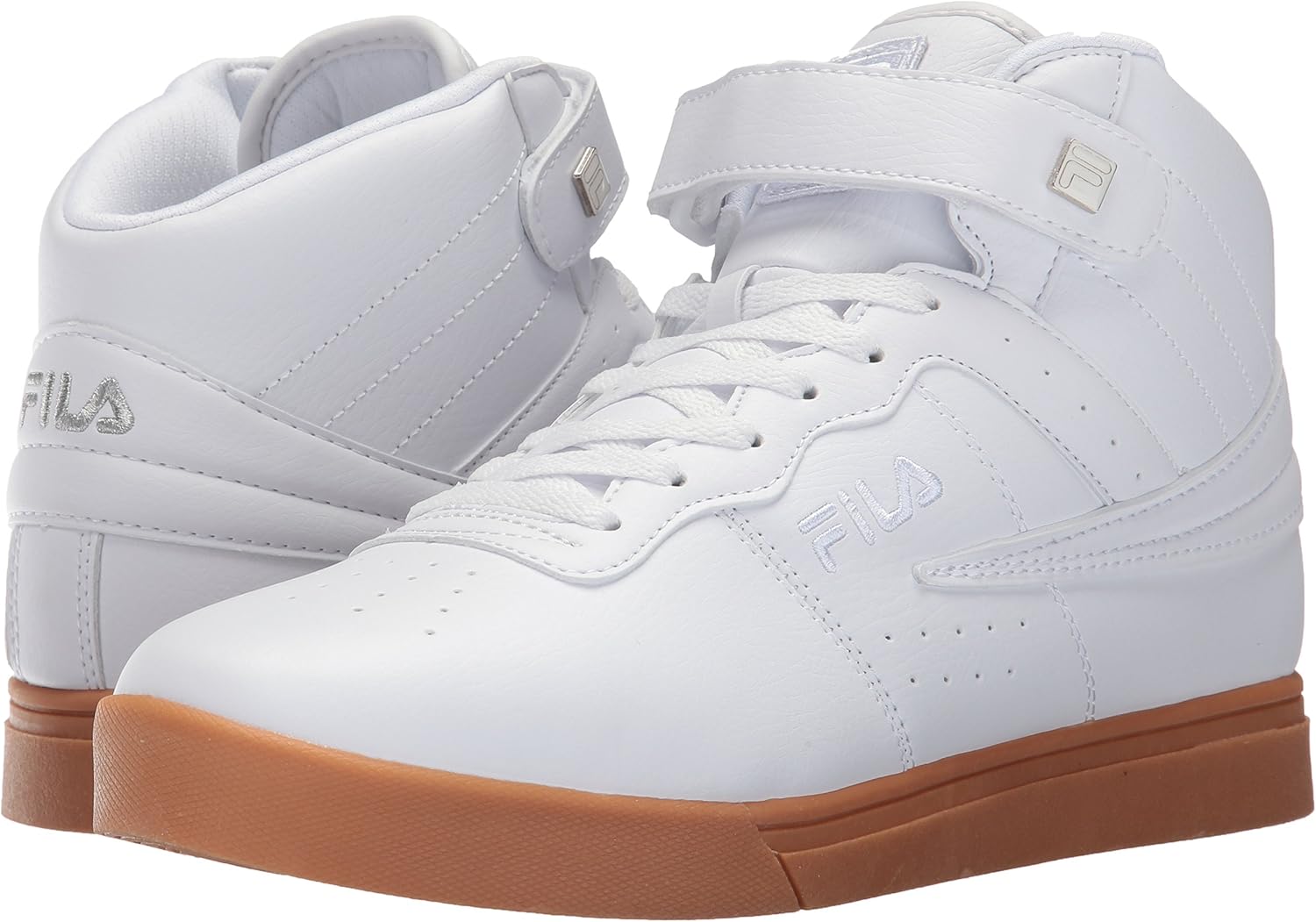 Fila Men's Vulc 13 Mid Plus 2 Walking Shoe 9.5 White/Silver/Gum