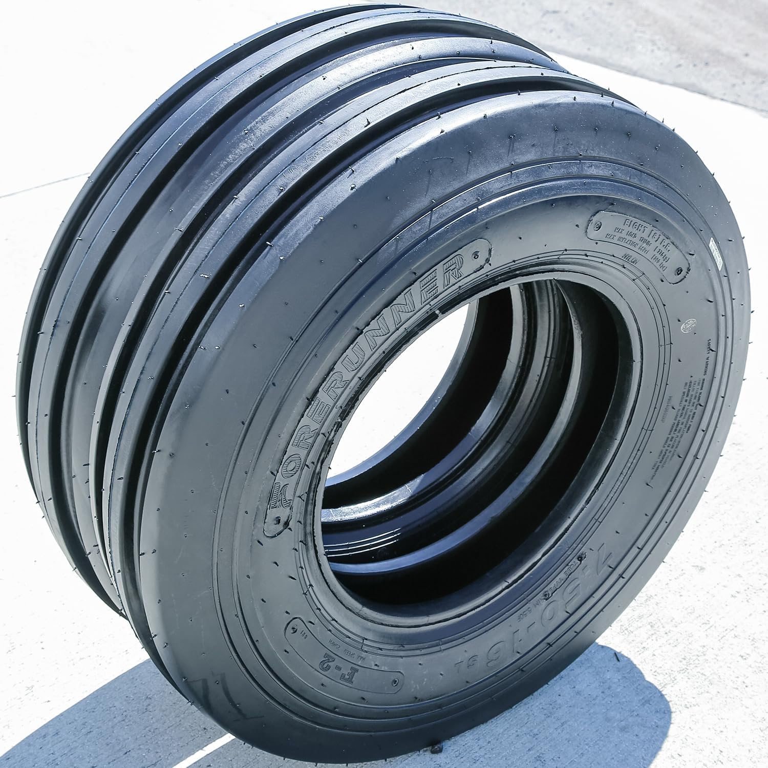 Forerunner QH621 Tractor All-Season Tire-7.5-16 7.5X16 Load Range 8-Ply (TT) BSW Black Side Wall