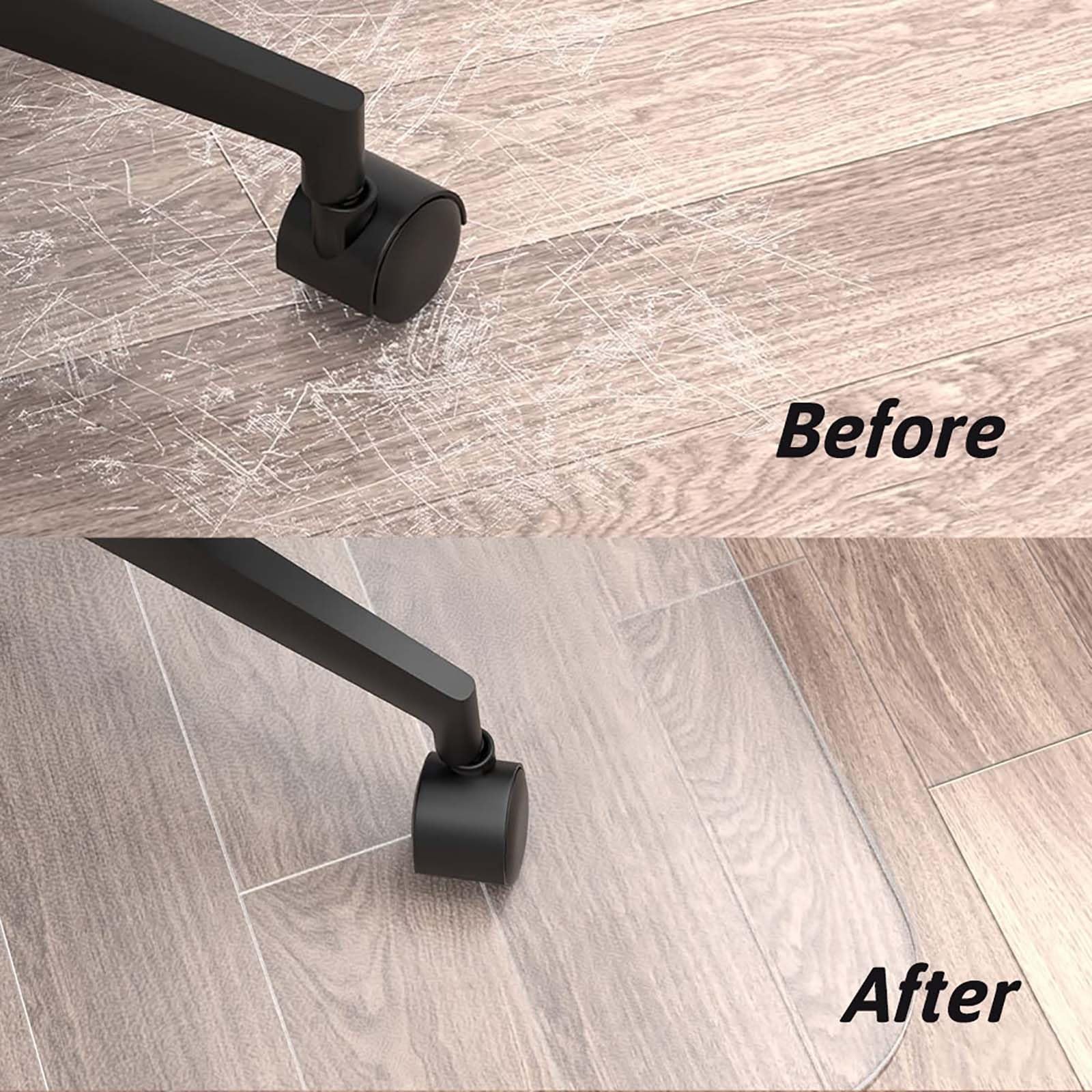 Bürostuhl Bodenmatte Transparent - Bodenschutz Für Hartböden 60x120cm PVC Unterlage