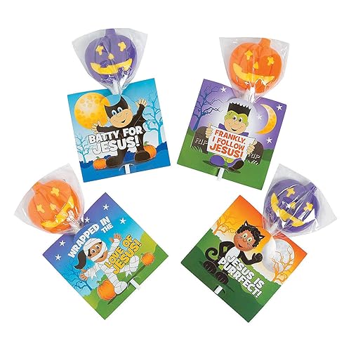Little Boolievers Suckers con tarjetas (24 paletas envueltas individualmente) Suministros para fiesta de Halloween