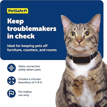 PetSafe Pawz Away Indoor Wireless Pet Barrier, Electric Training System for Dogs & Cats with Receiver Collar