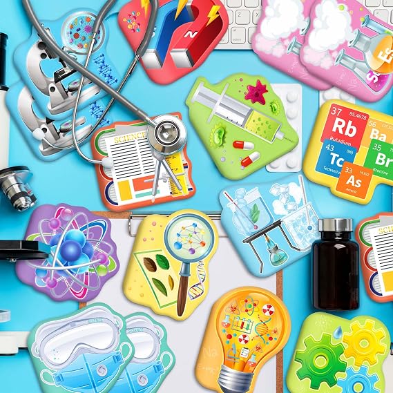 Anprola 12Pcs Science Party Gifts Mini Notebooks Small Pocket Notebook Bulk Science Themed Party Supplies for Teacher School Gifts Lab Week Chemistry Class Reward Birthday Bag Filler