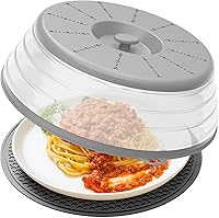 Vista 20 de WVM Cubierta para salpicaduras de microondas ventilada para alimentos, Beige