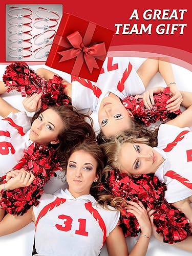 Vista 55 de Rtteri 20 pulseras de animadora para niñas, pulseras ajustables para animadoras, regalos para animadoras, accesorios de joyería a granel Naranja