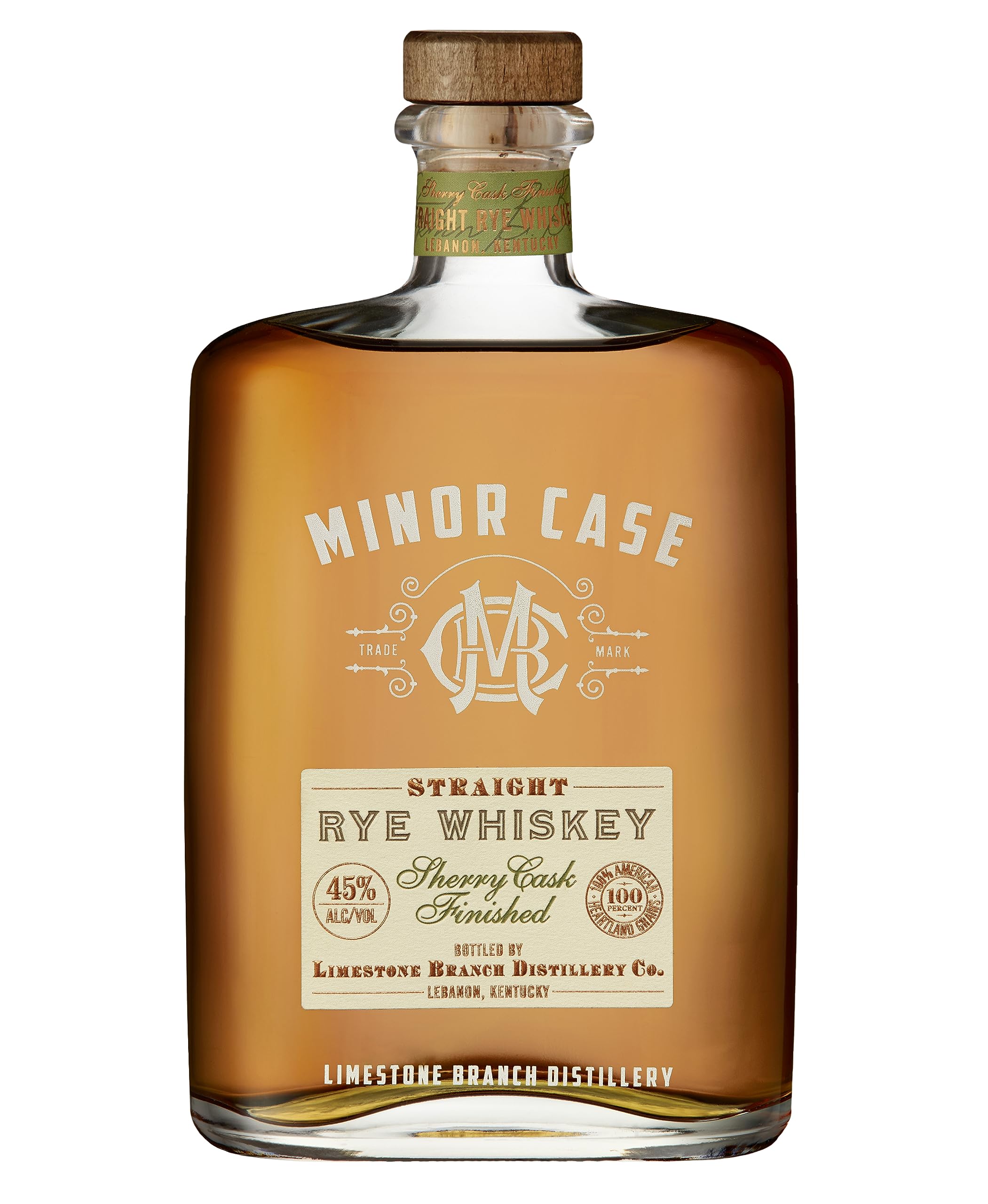 Minor Case Straight RYE WHISKEY Sherry Cask Finished 45% Vol. 0,7l