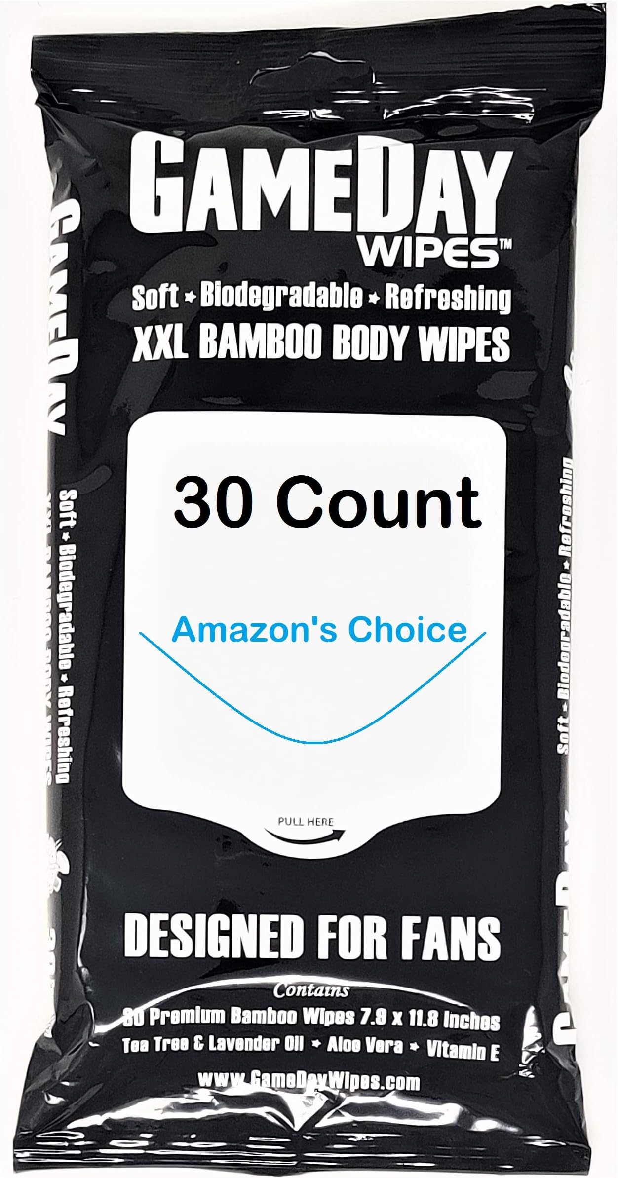 Biodegradable No Rinse Body Wipes 30 Count Made From Bamboo To Combat , Survive Anywhere and Everywhere