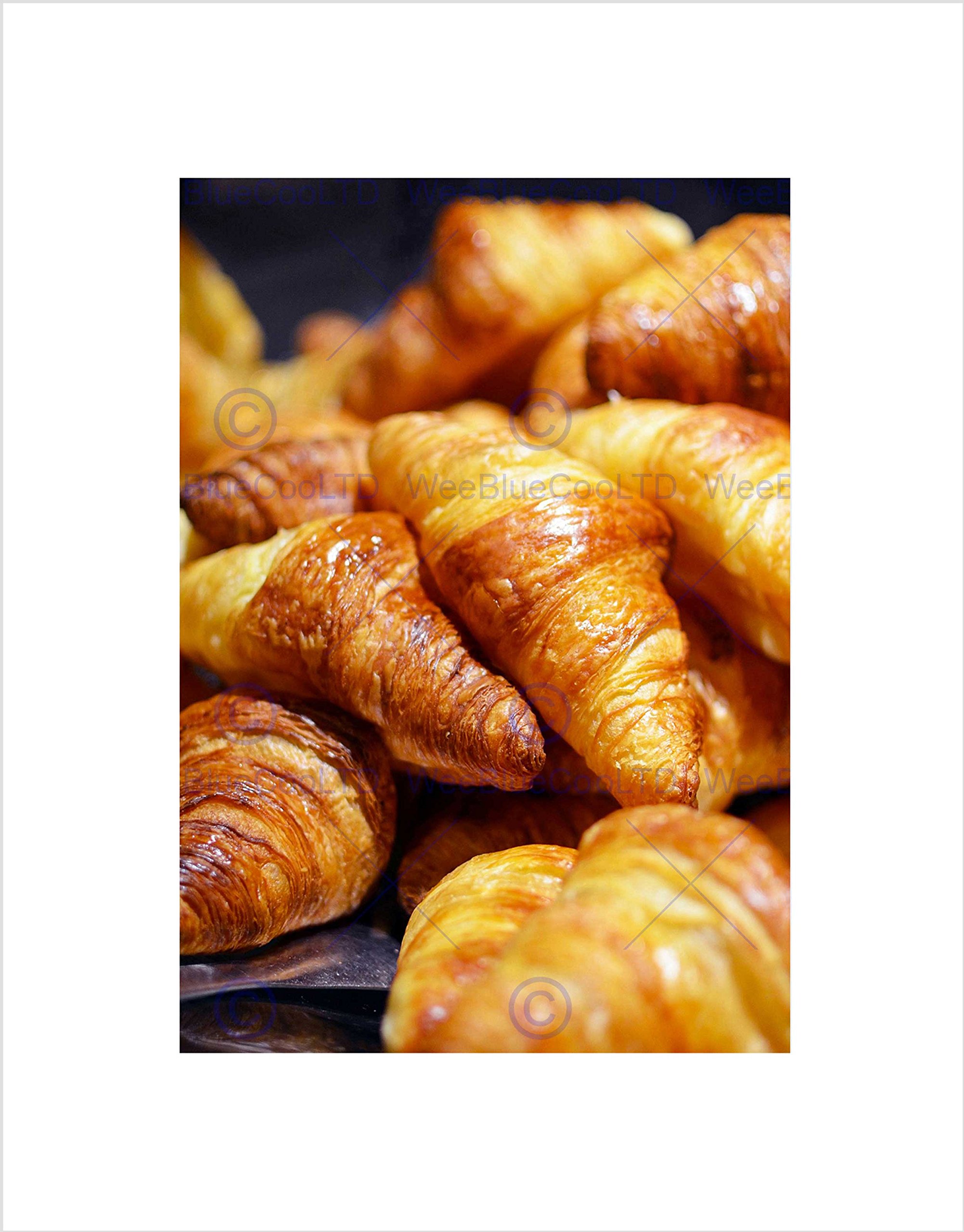 Wee Blue Coo Croissant Bakery Food Art Picture Wall Art Print