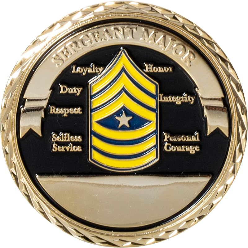 Moneda de Desafío de Rango de Suboficial Mayor Sargento Mayor del Ejército de los Estados Unidos