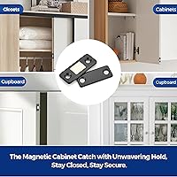 Vista 8 de Paquete de 12 imanes ultradelgados para puerta de alacena, cierre magnético adhesivo para mantener cerrados cajones, puertas, alacenas y armarios