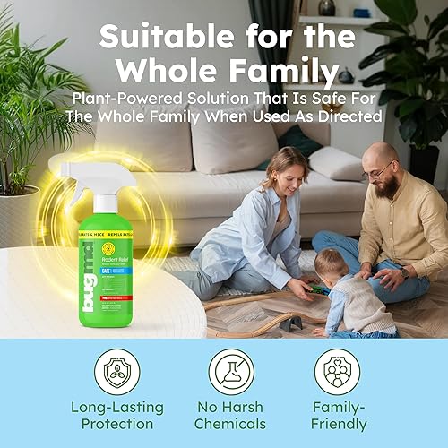Miniatura 6 de BugMD Spray de aceite de menta para roedores  16 onzas repelente de ratones y repelente de roedores, repelente natural de ratones con aceites de