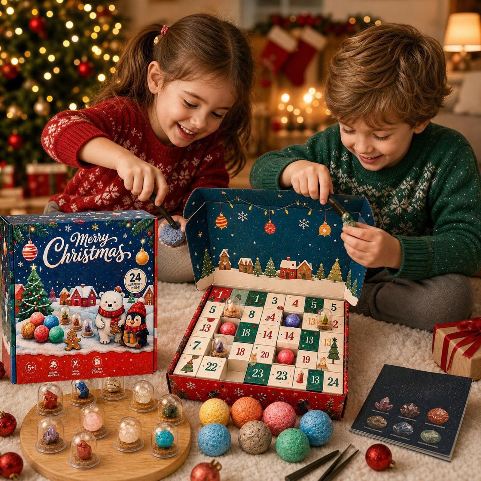 Calendrier de l'Avent en pour les Minéral Naturel en à Collectionner
