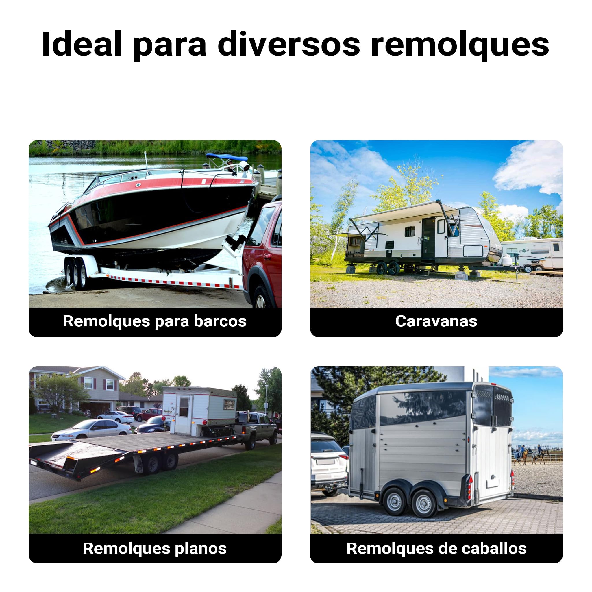 XPOtool Juego de pies de Apoyo Plegables para Remolque basculante de Carga elevada 1350kg Cada uno