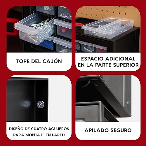 Miniatura 4 de IRIS Armario de almacenamiento apilable de 36 cajones de EE. UU. para manualidades, 19.5 pulgadas de ancho x 7 pulgadas de profundidad x 15.5