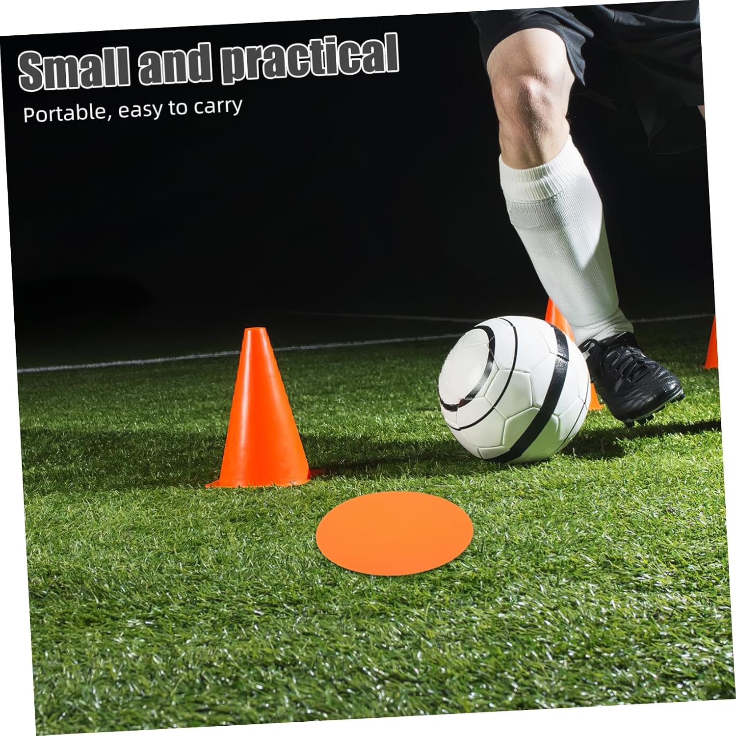 Abaodam 8pcs Soccer Training Discs Football Training Logo Discs Flat Markers Versatile Applications for Fitness Agility Drills