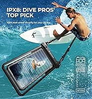 Vista 3 de Dexnor Funda impermeable IP68 para teléfono, funda universal 3D para teléfono celular con cordón ajustable de doble gancho para iPhone 15 14 13 12