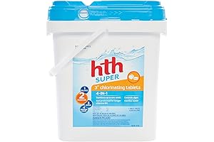 hth 3 inch Chlorine Tablets for Crystal Clear Pool Water