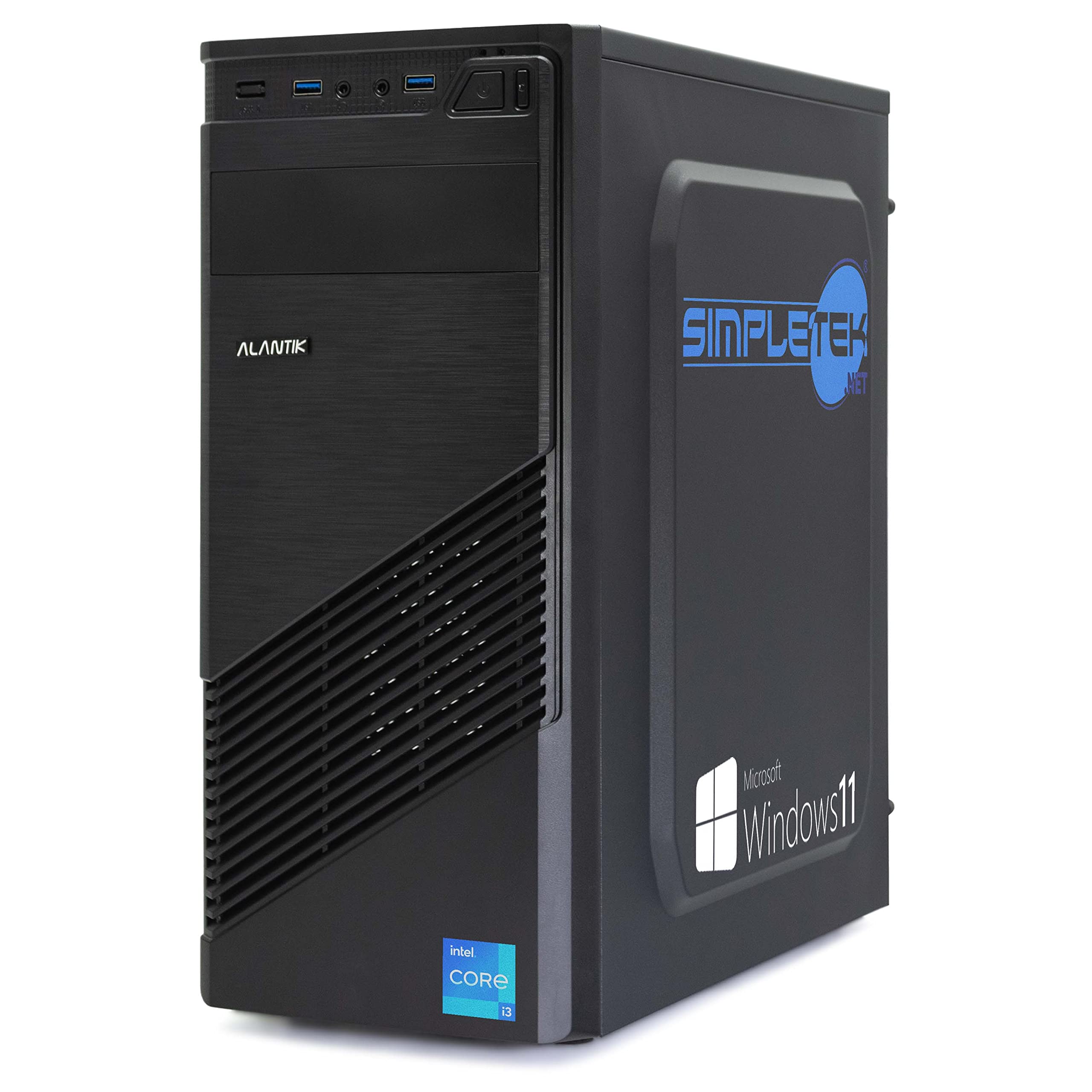 SIMPLETEK PC Desktop Core i3 3.10GHz Windows 11 Pro 16GB RAM SSD 2 TB | Komputer stacjonarny Biuro Szkolne, Praca i Codzienne użytkowanie