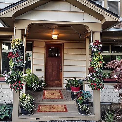 Miniatura 7 de Maceta vertical colgante para pared Meiwo con 7 compartimentos Maceta de pared para jardín decoración para hogares