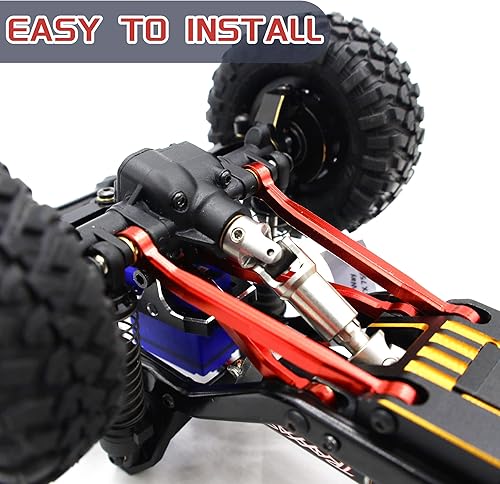 Miniatura 6 de Enlaces de chasis de alta liquidación Enlaces de suspensión Enlaces de aluminio CNC Set para TRX4M 118 piezas de actualización (rojo)