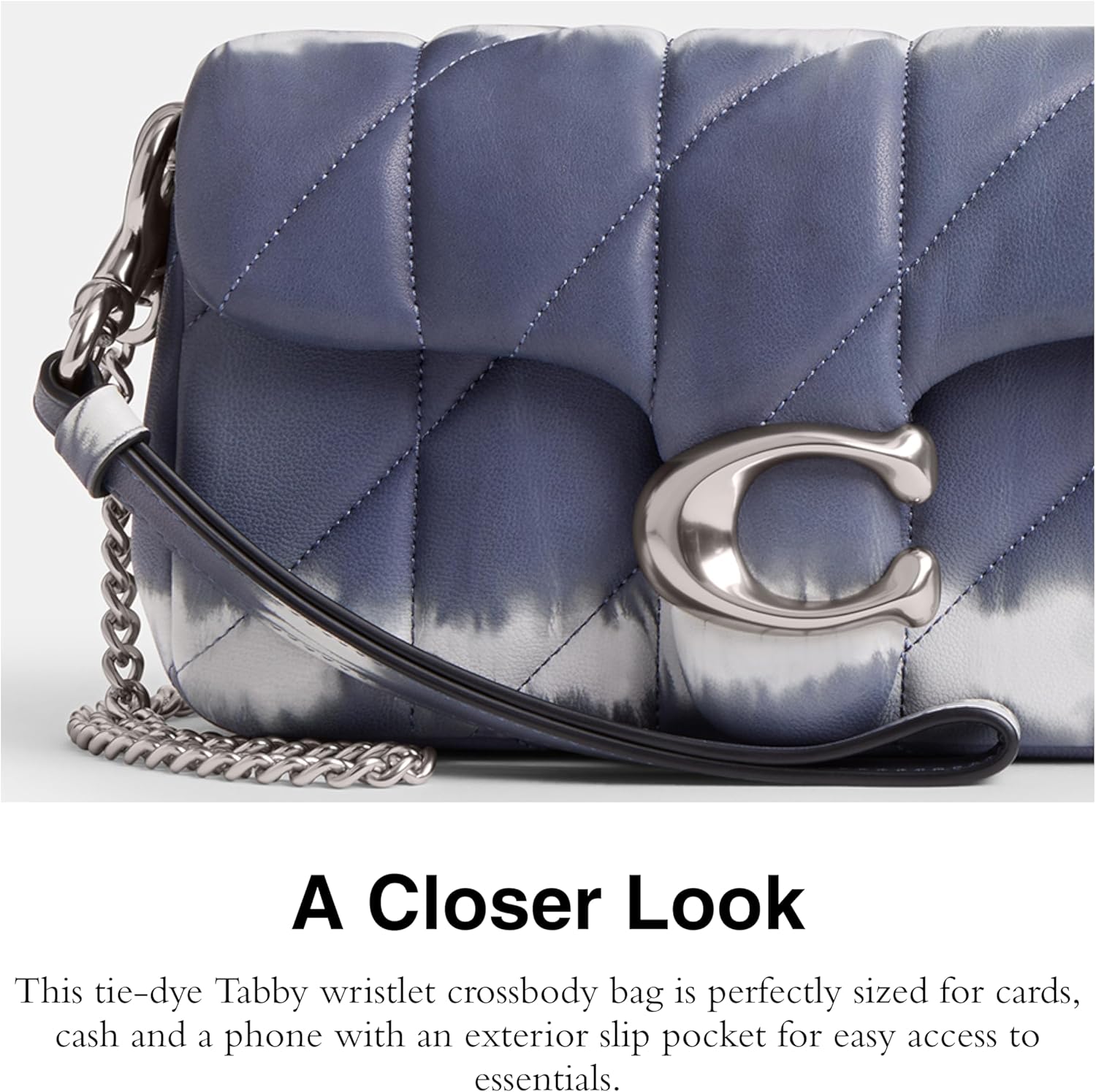 Coach Polished Pebble Tabby Wristlet - Image 4