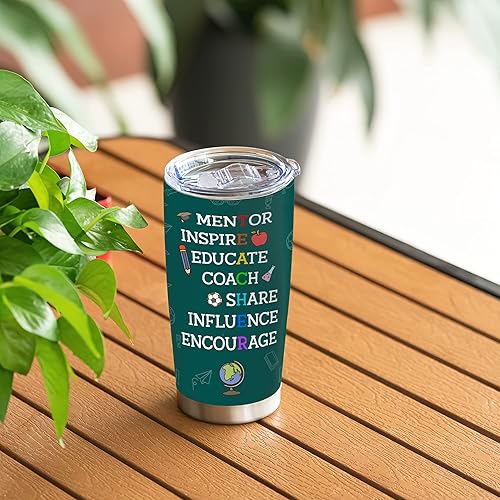Miniatura 4 de Vaso personalizado de 20 onzas para profesores, regalos para la vida de profesores, vasos personalizables, ideas de agradecimiento para profesores