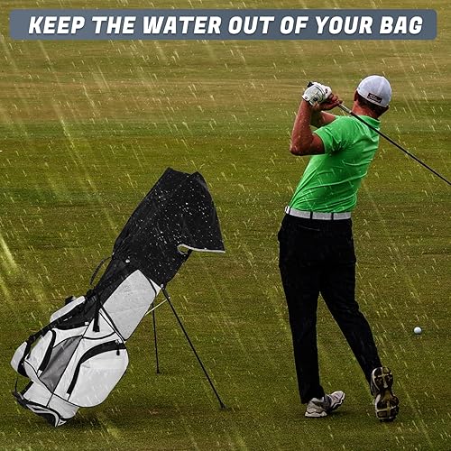 Miniatura 5 de LZFAN Funda para bolsa de golf, protector para palos de golf, cubiertas impermeables para lluvia y polvo, fácil acceso para bolsa de golf, cubierta