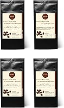 4 x Coffee with Flavour - Coffee Gift Tasting Set - Almond Cinnamon, Toffee, Chocolate, Macadamia - Arabica Roasted Coffee with Aroma - Ground - 4 x 75 g (300 g Total)