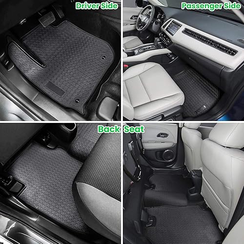 Miniatura 3 de Floor Mat for Honda HR-V 2016 2017 2018 2019 2020 2021 2022 Heavy Duty Rubber Front+Rear Car Liner Carpet All Weather Custom Fit Waterproof Odorless