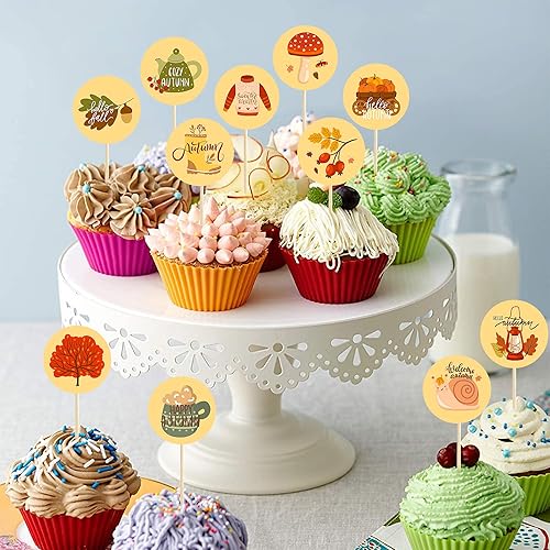 Miniatura 4 de Lucleag Calcomanías de hojas de arce de calabaza con texto en inglés «Hello Fall», 360 calcomanías redondas de otoño para niños, sellos de sobres de