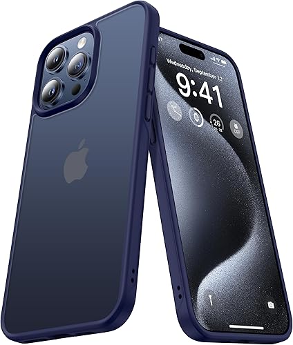 Miniatura 8 de CASEKOO Funda mate para iPhone 15 Pro, a prueba de golpes, nunca amarilla protección contra caídas de grado militar de 10 pies Funda translúcida