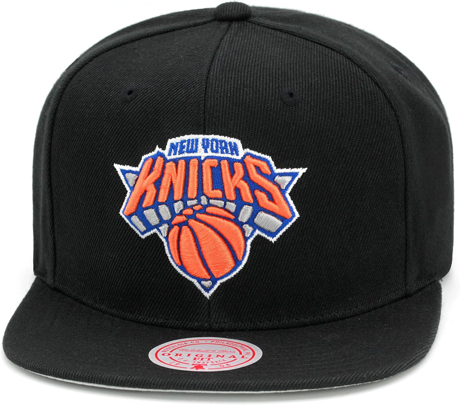 Mitchell & Ness Knicks NBA Core Basic Snapback Hat Adjustable Cap - Black