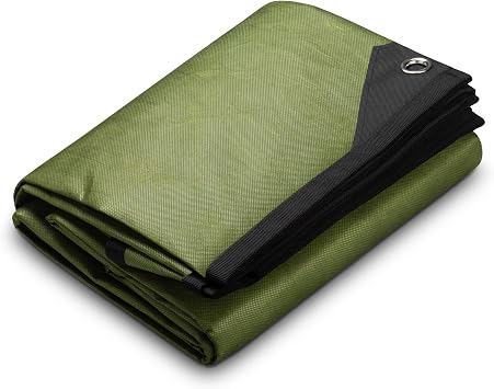 Arcturus XL Heavy Duty Survival Blanket Insulated Reflective Thermal Camping Tarp - 8.5 FT x 12 FT (Olive Green)