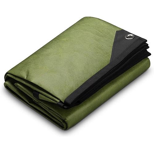 Arcturus XL Heavy Duty Survival Blanket – Insulated Reflective Thermal Camping Tarp - 8.5 FT x 12 FT (Olive Green)