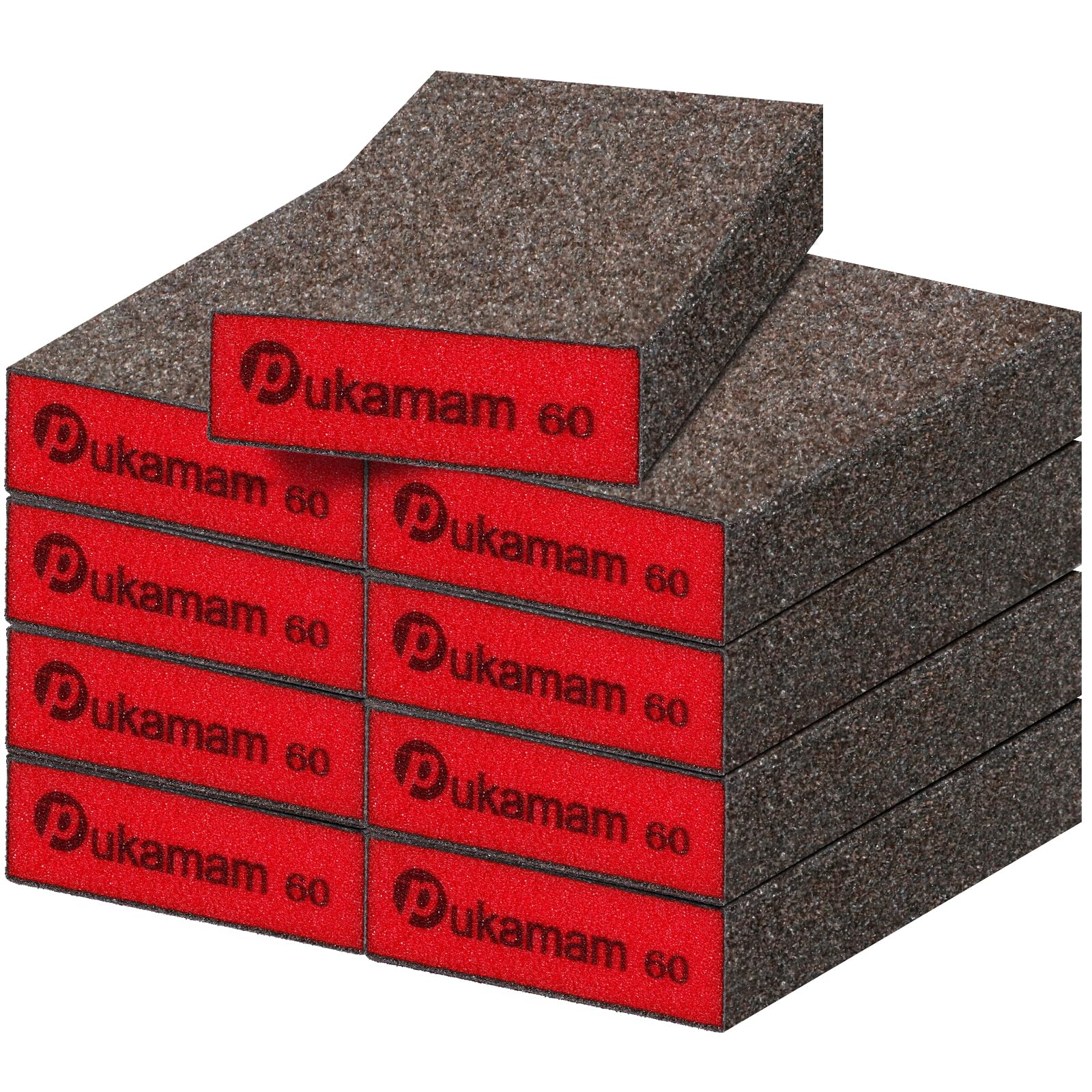 9 Pcs Schleifschwämme Körnung 60 Schleifpapier Fein Schleifblock für Holz Auto Metall Lack Wände Glas Nassschleifpapier Schleifklotz Schmirgelpapier