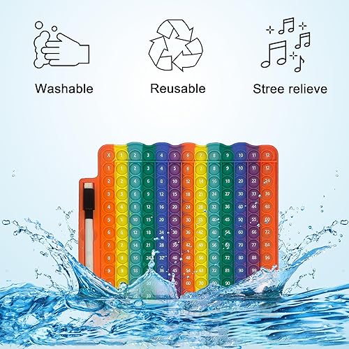 Miniatura 10 de Juguetes para la ansiedad de tabla de multiplicación, juegos de matemáticas para reventar burbujas, regalos para niños, adultos, familia, para