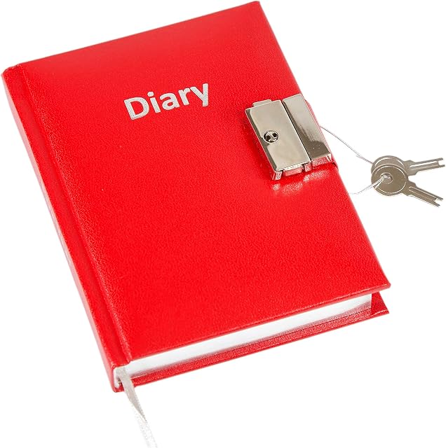Esposti 5 Year Undated Lockable Diary - Red - Size A6: 112 x 148mm