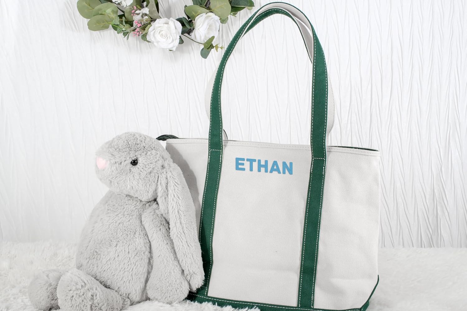 Customizable Embroidery Tote Bag with Name, Zipper Women's Tote Bag, Fitness Laptop Work Tote Bag, Sports Yoga Bag