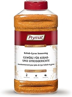 Prymat Gyros Gewürzmischung 900g – aromatische, pikante Mischung für Döner, Kebab, Hähnchen, Lamm und Grillgerichte – ideal zum Grillen, Braten und Würzen mediterraner Fleischgerichte