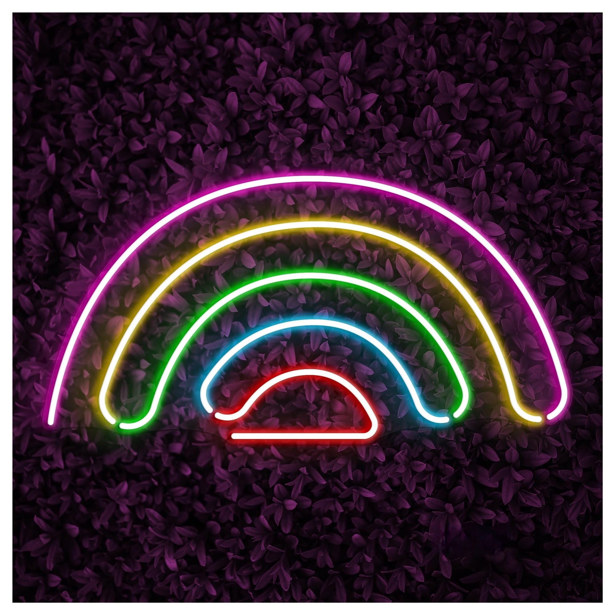 RONGCH Hanging Art Signs Rainbow Neon Sign, Suitable for Nursery Decor with Brightness Adjustable 36cm