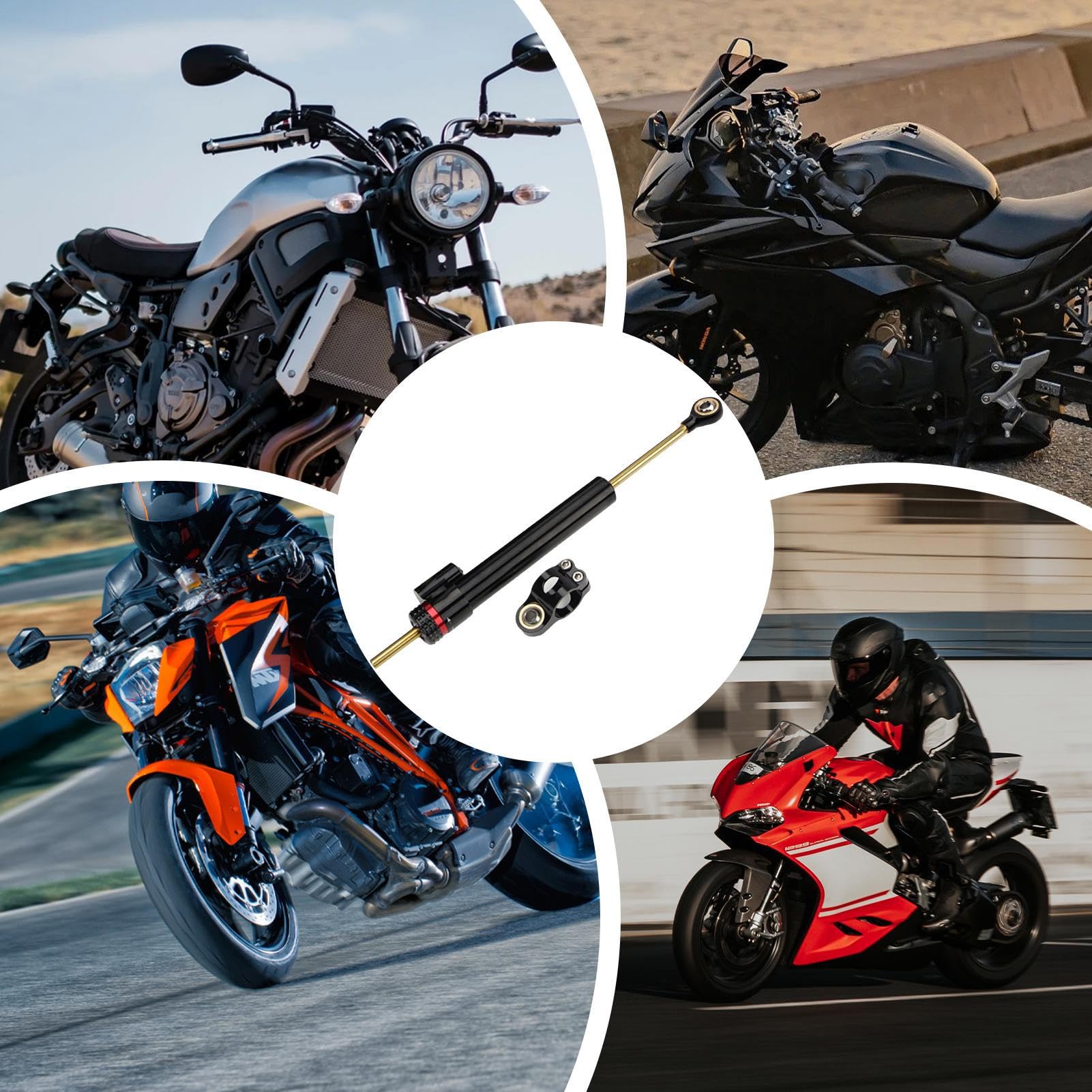 Stabilizzatore Sterzo Moto Ammortizzatore regolabile realizzato in lega di