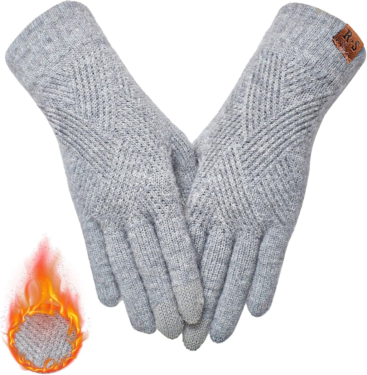 REACH STAR Winter Gloves for Women Touch Screen Thermal Lining Warm Gloves Cold Weather Christmas Gifts