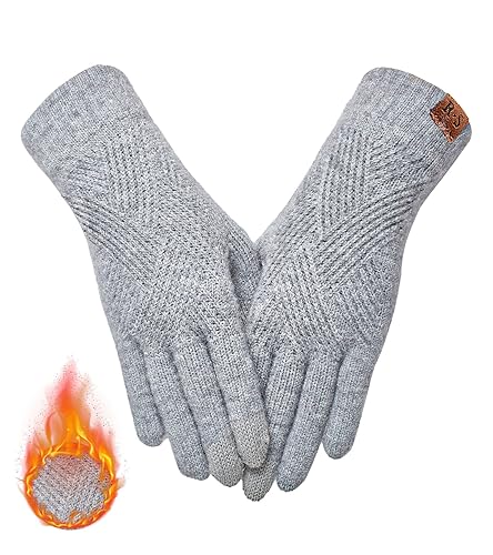 REACH STAR Winter Gloves for Women Touch Screen Thermal Lining
