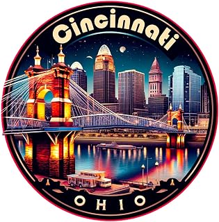 Generic Cincinnati Ohio 3x3-Inch Die-Cut Fridge Magnet – Premium Souvenir Magnet for Home Decoration